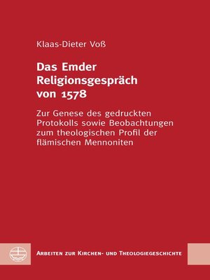 cover image of Das Emder Religionsgespräch von 1578